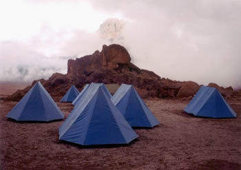 another group's tents at Kibo