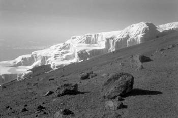 ice atop Kilimanjaro