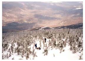 putting on crampons