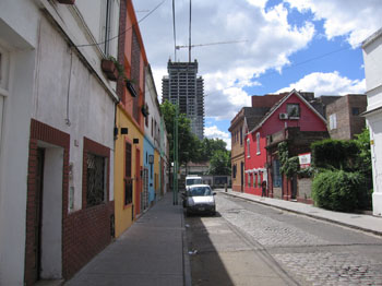 the street in Palermo Viejo, Buenos Aires where we stayed our first night