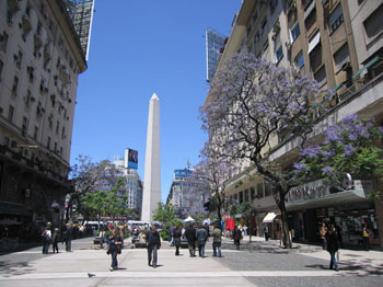 the obelisk in downtown Buenos Aires