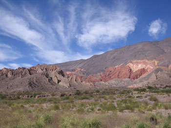 colorful desert near Salta, Argentina