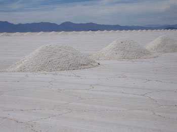 salt drying at Salinas Grandes, northwest Argentina
