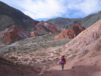 walking in the hills behind Purmamarca, Argentina