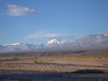 morning sun on the Andes, Barreal, Argentina