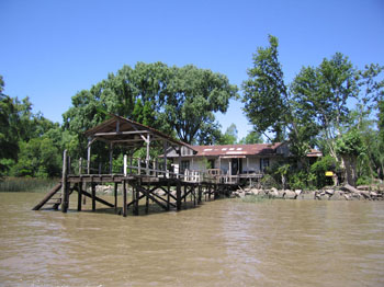 house on stilts, Parana delta, Tigre, Argentina