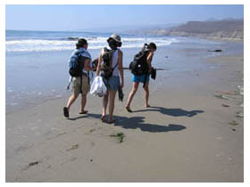 walking at jalama beach