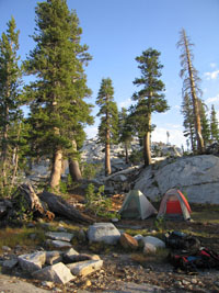 campsite, early evening
