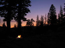 campfire and sunset colors