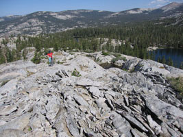 climbing high above the lakes