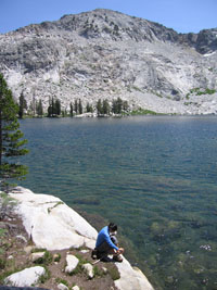 sitting by the high lake