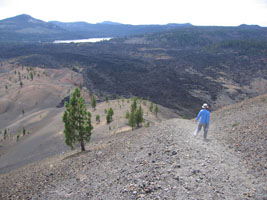 descending a steep trail