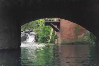 paddling next to downtown Brattleboro