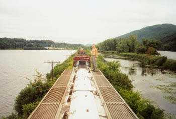 on top of a train, just like the old West