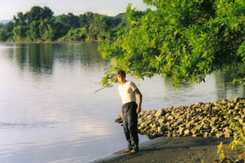 dinner stop on the riverbank