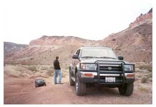 Sean discovers that the big bad jeep is rather tiny