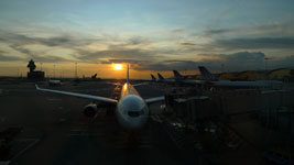 our plane in Hong Kong