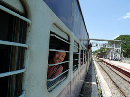 riding the train