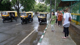and then taking dirt-cheap rickshaws across town