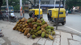 huge pile of ripe jackfruit