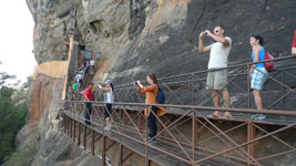 on the side of Sigiriya rock