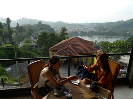 eating ice cream in Kandy town