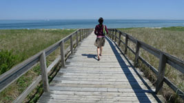 walking to crane beach, ipswich, massachusetts