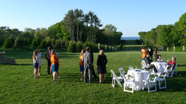 the great lawn and the ocean beyond