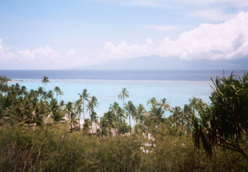 the view towards Tahiti