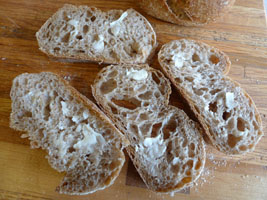 buttered bread