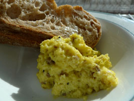 toast and soft-cooked truffled eggs