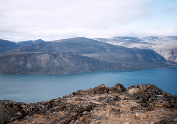 the Fjord is very blue