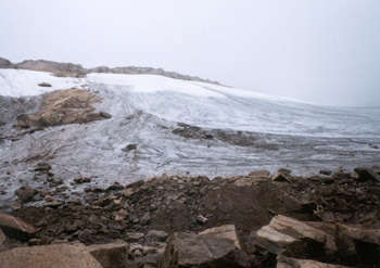 my goal was this glacier.  It was farther than I expected.