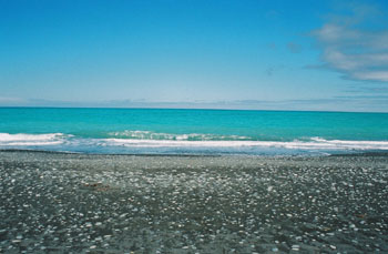 gray pebble beach