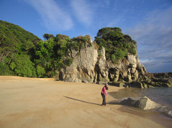 Joy at Anapai Beach, Abel Tasman, New Zealand