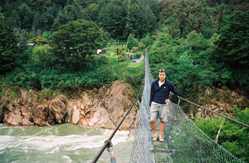 footbridge over the Buller River, New Zealand