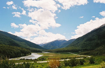 mountain view, central Alps, New Zealand