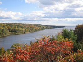 fall colors at Penobscot Narrows, Maine