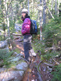 Joy hiking in Acadia