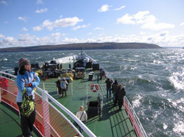 strong currents on the ferry ride to Digby, Nova Scotia