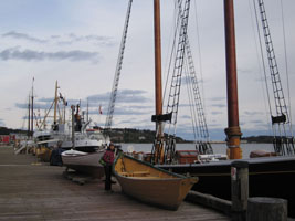 ships at the fisheries museum in Lunenburg