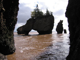 Fundy tide going out at Harpswell Rocks, New Brunswick