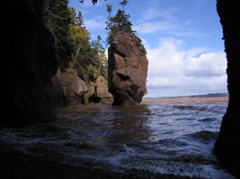 Fundy tide going out at Harpswell Rocks, New Brunswick