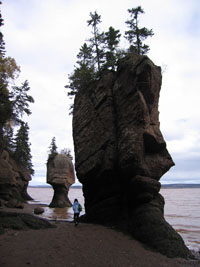 Fundy tide going out at Harpswell Rocks, New Brunswick