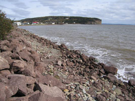 village of Alma at high tide; compare to low tide above