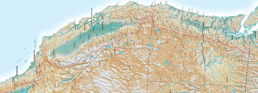 map of the PCT