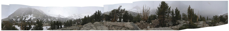 360 panorama of pine lake basin