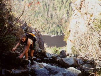 climbing Trap Dike, Mt. Colden