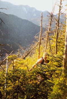 climbing Nippletop Slide, Adirondacks