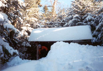 snowshoeing to Couchsacraga with Liam